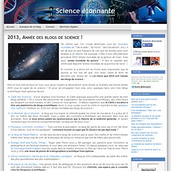 2013, Année des blogs de science !