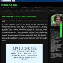 AnneKcam: The power of feedback and feedforward...
