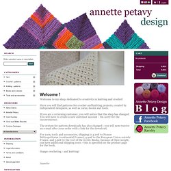 Fils : Annette Petavy Design, Modèles de crochet: châles, accessoires, vêtements - Kits de crochet