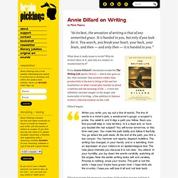 Annie Dillard on Writing