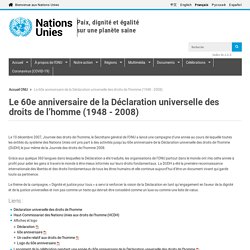 Le 60e anniversaire de la Déclaration universelle des droits de l’homme (1948 - 2008)