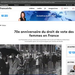 70e anniversaire du droit de vote des femmes en France