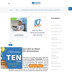 A Message From CEO on Moon Technolabs 10th Anniversary Celebration!