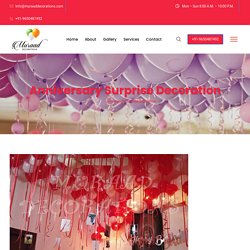 Romantic Anniversary Decoration Services for Room or Home in Delhi, Mumbai, India