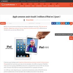 Apple annonce avoir écoulé 3 millions d'iPad en 3 jours !