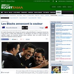 Les Blacks annoncent la couleur - Actualités Coupe du Monde de rugby 2011 - TF1