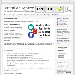 Annotate PDF's Together in Google Meet with Kami