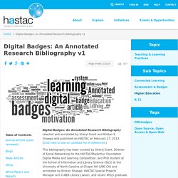 Digital Badges: An Annotated Research Bibliography v1