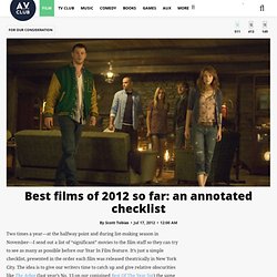 Best films of 2012 so far: an annotated checklist
