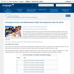 Annotated 3-8 ELA and Mathematics State Test Questions