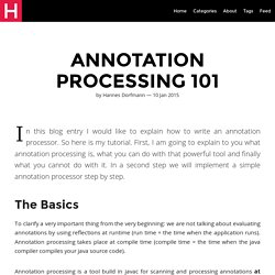 ANNOTATION PROCESSING 101