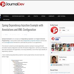 Spring Dependency Injection Example with Annotations and XML Configuration