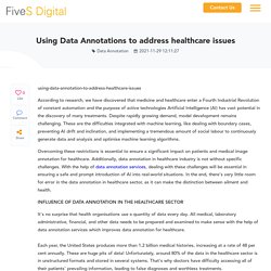 Using Data Annotations to address healthcare issues - FiveSdigital