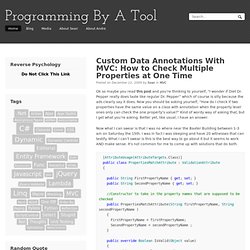 Custom Data Annotations With MVC: How to Check Multiple Properties at One Time