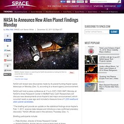NASA to Announce New Alien Planet Findings Monday