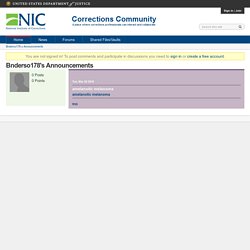 Bnderso178's Announcements - Corrections Community