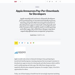 Appia Announces Pay-Per-Downloads for Developers