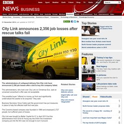 City Link announces 2,356 job losses after rescue talks fail