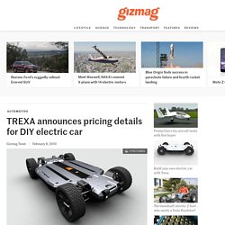 TREXA announces pricing details for DIY electric car
