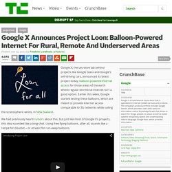 Google Announces Project Loon: Balloon-Powered Internet For Remote Areas