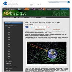 Announces Results of Epic Space-Time Experiment