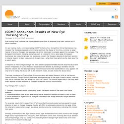 ICOMP Announces Results of New Eye Tracking Study
