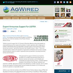 Blog Archives » Dupont Announces Support For USFRA