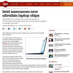 Intel announces new ultrathin laptop chips