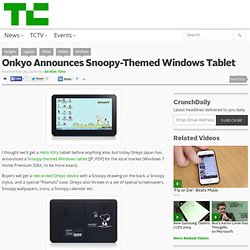 Onkyo Announces Snoopy-Themed Windows Tablet