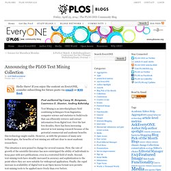 Announcing the PLOS Text Mining Collection