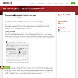 Announcing People and Content Discovery