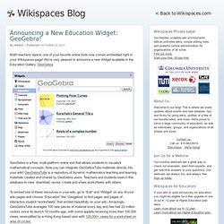 Announcing a New Education Widget: GeoGebra!