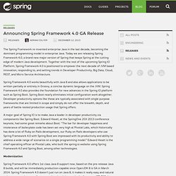 Announcing Spring Framework 4.0 GA Release