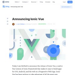 Announcing Ionic Vue - Ionic Blog