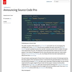 Announcing Source Code Pro « Typblography