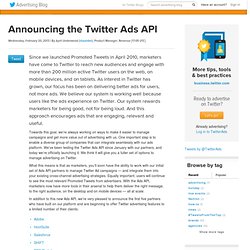 Announcing the Twitter Ads API