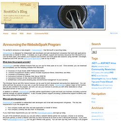 Announcing the WebsiteSpark Program