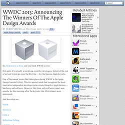 WWDC 2013: Announcing The Winners Of The Apple Design Awards