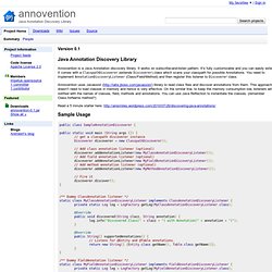 annovention - Java Annotation Discovery Library