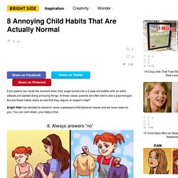 8 Annoying Child Habits That Are Actually Normal