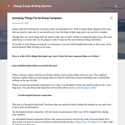 Annoying Things For An Essay Composer