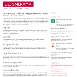 15 Annoying Website Designs You Must Avoid - Designerama