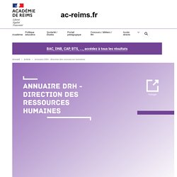Annuaire DRH - direction des ressources humaines