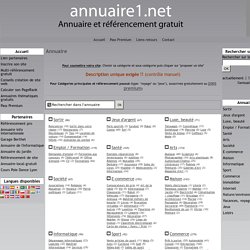 Annuaire gratuit généraliste de sites web France