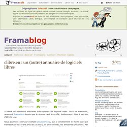 clibre.eu : un (autre) annuaire de logiciels libres