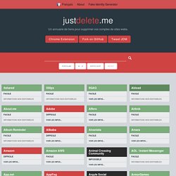 Un annuaire de liens pour supprimer vos comptes de sites webs.