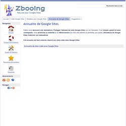 Annuaire de Google Sites - Zbooing : Astuces pour Google Sites