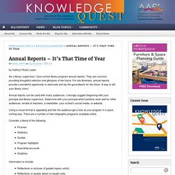 Annual Reports – It’s That Time of Year