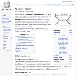 Anomaly (physics)