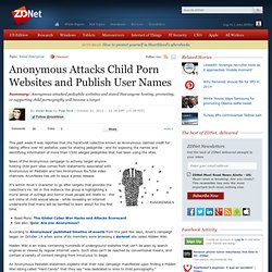 Anonymous Attacks Child Porn Websites and Publish User Names